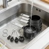 FONYA 8-Piece Black Measuring Tools - Nylon, 4 Measuring Cups