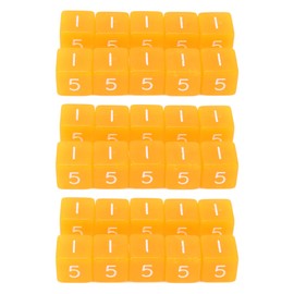 30PCS Dice Cubes Right Angle Transparent Colored Plastic 6 Sided Dices for Games Orange