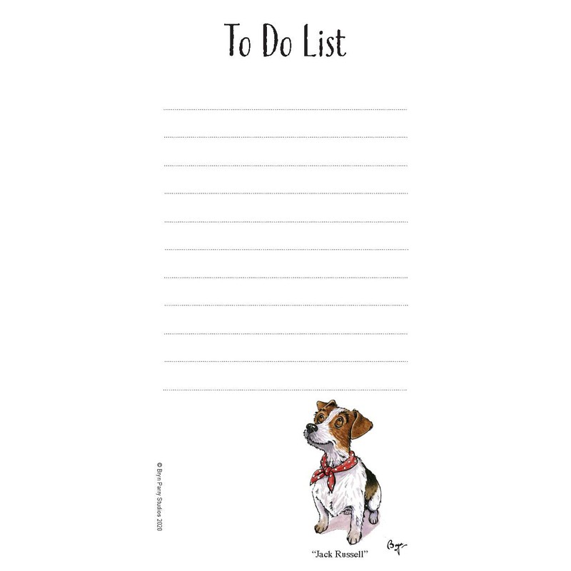 Bryn Parry To Do List Magnetic Notepad. Small Dogs