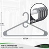 Ultra Heavy Duty Plastic Clothes Hangers - Grey - Durable