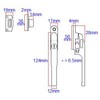 Chivrose Ltd Modern Contemporary Design Lockable Casement Window Fastener 124mm