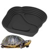 Tortoise Water Dish,Reptile Water Bowl with Ramp for Turtle,Aquarium Ornament,Tortoise