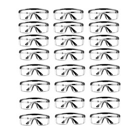 Anleikf Goggles, Protective Glasses, Safety, Dustproof, Splash Prevention Glasses, Overglasses, Anti-Fog, Protective Eye Goggles, Wearable, Shockproof, Pollen, Transparent, Lightweight, Disaster Prevention, Debris Compatible, Outdoor/Work (Stretchable Bl