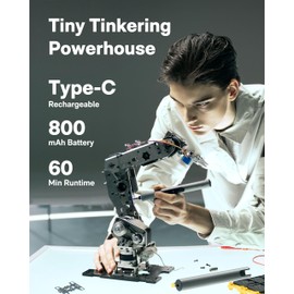 HOTO SNAPBLOQ™ S-A01 3.7V Mini Electric Screwdriver with 56 Bits & 3 Torque Settings, Precision Mini Screwdriver, 250RPM, Brighter LED Light, Repair Tool Kit for Electronics, Phone, Laptop, DIY