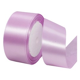 Lavender Ribbon 1-1/2 Inch, 25 Yards Solid Satin Fabric Ribbons for Christmas Gift Wrapping, Christmas Garland, Christmas Tree Ornaments, Bows Making, DIY Crafts, Sewing Projects and Wedding Party