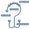 Titanker Shower Curtain Hooks Rings, Rust-Resistant Metal Double Glide Shower