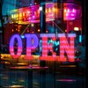 Open Signs for Business, USA Flag 41"x15" Extra Large Light