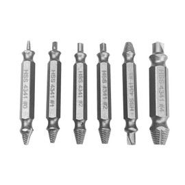 Brave Tools 6-Piece Damaged Screw Extractor Set | Professional Grade Screw Remover Kit for Stripped, Rusted, and Stubborn Screws | Hardened Steel Extractors with Ergonomic Design