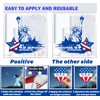 KOCOVIMI Patriotic Window Clings, 101PCS Independence Day Decorations, USA Stars,