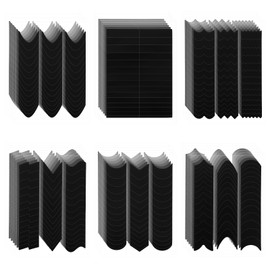 2350Pcs French Tip Nail Stickers,French Manicure Strips Frenchs Tip Guide Stencils for Nail Art Self Adhesive Black Tips Stickers for Women DIY Nails Stencil Tools(60 Sheets 6 Different Designs)