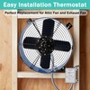 Hipoilk Attic Fan Thermostat Control with Built-in Fire Safety Shut