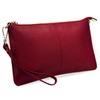 YALUXE Women's Genuine Leather Wristlet Clutch Crossbody Phone Bags Wallet