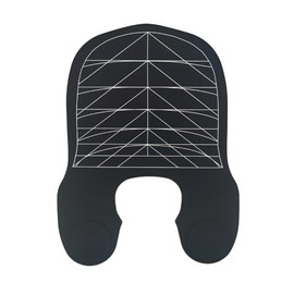 Haarschneidehalsband, wasserdichtes Silikon-Haarfärbehalsband mit eckigen und geraden Schneidrichtlinien, Friseur-Stylisten-Haarschneidepad für Friseursalons, Friseurläden (Schwarz)