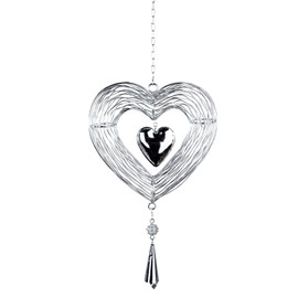 Exclusive Window Hanger ~ Heart ~ In Elegant Silver Design Hanging Decoration Window Decoration