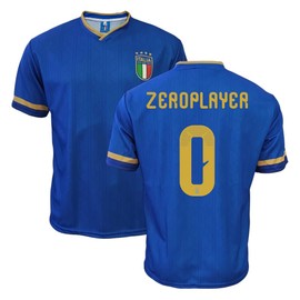 Maglia Replicadella Nazionale Italiana di Calcio, Personalizzabile con Nome e Numero, 100% Poliestere, Made in Italy, Taglie Bambino, Ragazzo e Adulto (da 4 Anni alla XXL)