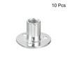 uxcell M12 Brad Hole Tee Nut, 10pcs Carbon Steel Round