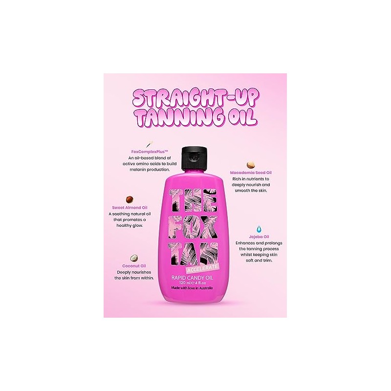 The Fox Tan Rapid Candy Oil, Accelerator Tanning Oil For