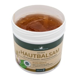 HERBAMEDICUS Devil's Claw Skin Balm, Loosens and Regenerates Muscles and Joints through Improved Blood Circulation, for Muscle Relaxation and Back Pain, 100% Vegan, Made in Germany, 250 ml