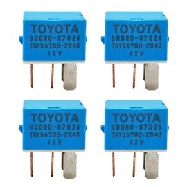 4X 90080-87026 90987-02027 AC Relay 12VDC 4Pins Compatible with Toyota Lexus and Scion Vehicles