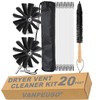 VANPEUSO 20-Feet Dryer Vent Cleaner Kit with Drill Attachment and
