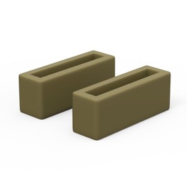 GadgetWraps 22mm Silicone Watch Loops Strap Keeper Holder Retainer for Watch Band/Strap – 4 Pack (Loops, Olive Green)