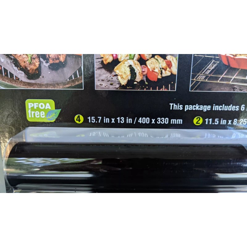 Miu Barbeque Grill Mats Reusable Grilling Sheets 2 sizes Set