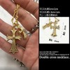 Arcade Men's Necklace, Crucifix Cross, Popular, Double Cross Charm, Zirconia,