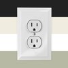 Questech Decor Single Duplex Electrical Outlet Cover Wall Plate, 1-Gang