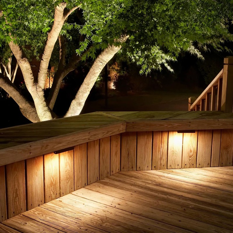 mirrea 7" Outdoor Hardscape Lighting Low Voltage Retaining Wall Lights