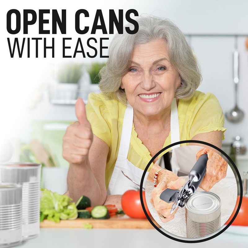 ZK Can Opener - Comfy Grip - Gray