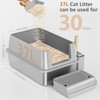 Stainless Steel Cat Litter Box with Lid, XL Extra Large