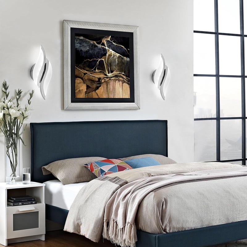 CANEOE Modern LED Wall Sconce 6000K Cold White Chrome Indoor