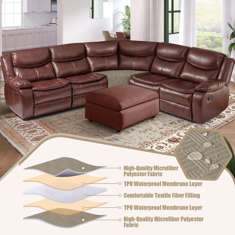 KinCam Waterproof Recliner Sectional Couch Covers, Oversized Reclining Sofa Covers