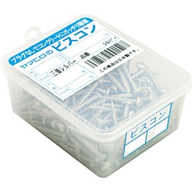 Yamahiro PVW432FS Concrete Screw Biscone Pan Washer (Trivalent Silver) 0.1 x 1.3 inches (4 x 32 mm), Pack of 200