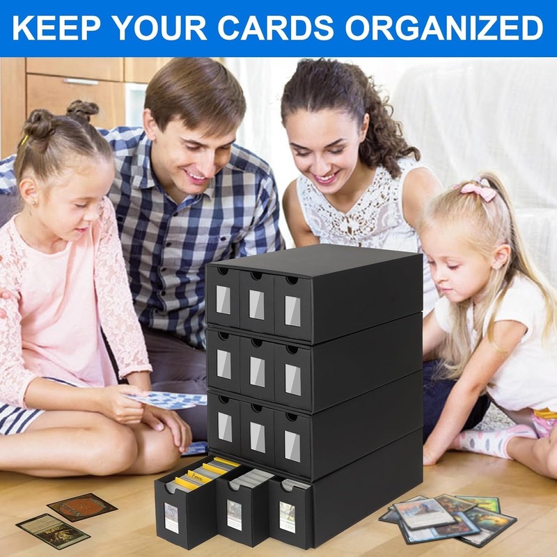 BILIPLE 12000+ Trading Card Storage Box for Commander Display, Card