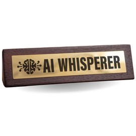 Boxer Gifts AI Whisperer Novelty Desk Sign - Funny Office Gift for Colleague Secret Santa - Joke Artificial Intelligence ChatGPT Accessories