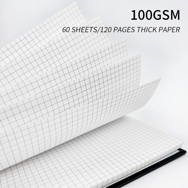 Rinrda Graph Paper Notebook Spiral Notebook 8.5" x 11"-4 Pack