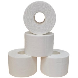 SONEKA - 4 Rolls of Zinc Oxide Sports Trainer Tape, 5cm x 15m - White, Latex Free - Extra-Long for Injury Prevention & Joint Support