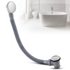 Gxpjycfob Bath Waste with Overflow Kit, Modern Chrome Design Bathtub