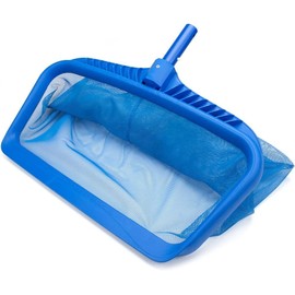 Heavy Duty Pool Skimmer Leaf Rake Net – 20" Wide Fine Mesh Deep Bag for Pool Cleaning | Strong Plastic Frame, Universal Fit for 1.25" Poles, Scoop Debris, Leaves, Bugs in Inground & Above-Ground Pools