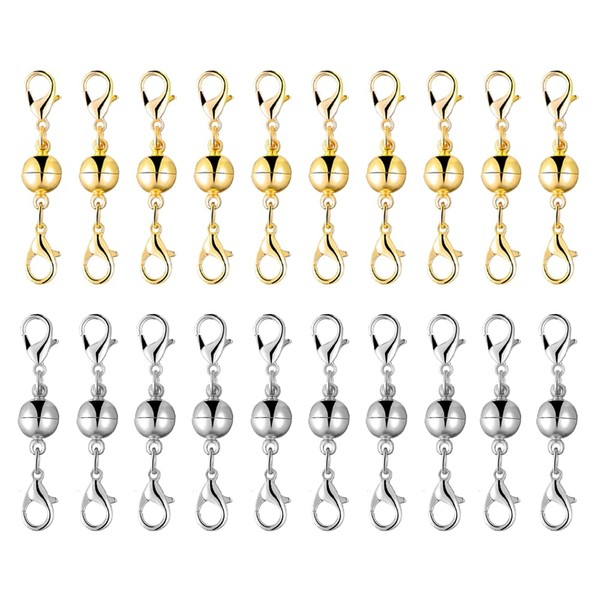 YaLiyA 20 Pieces Jewelry Buckles Lobster Clasp Clasps for Necklaces