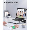 Soqool Laptop Stand for Desk, Ergonomic Detachable Riser, D-Black OPEN