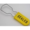 Plastic Padlock Security Seal with Large Shackle Metal Wire (Yellow,