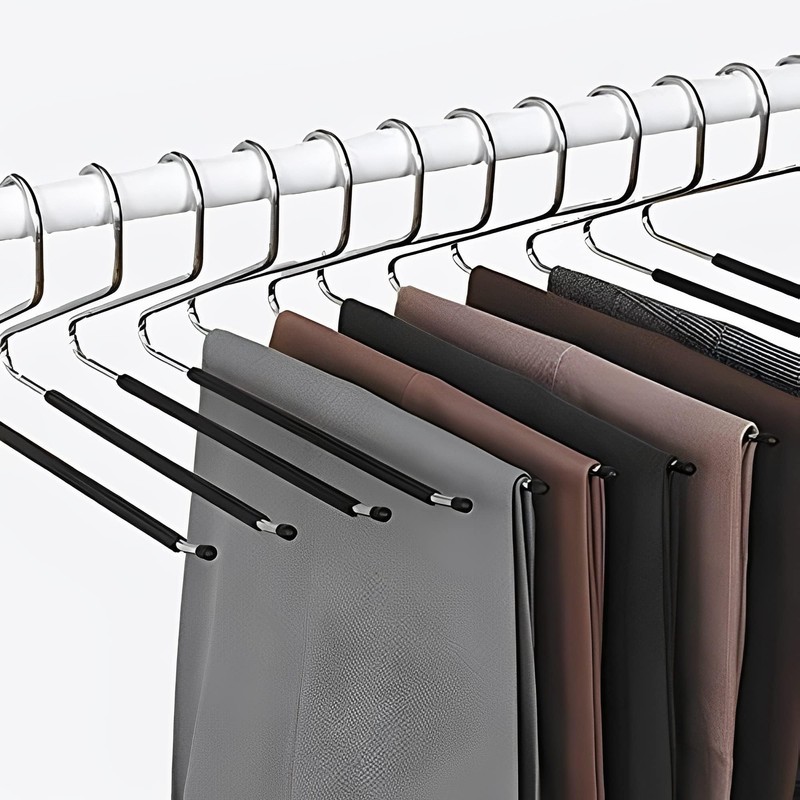 Pack of 12 - Trouser Hangers - Smart Folding -