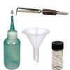 3oz Gold Pan Panning Sniffer Snuffer Bottle, Glass Vial &