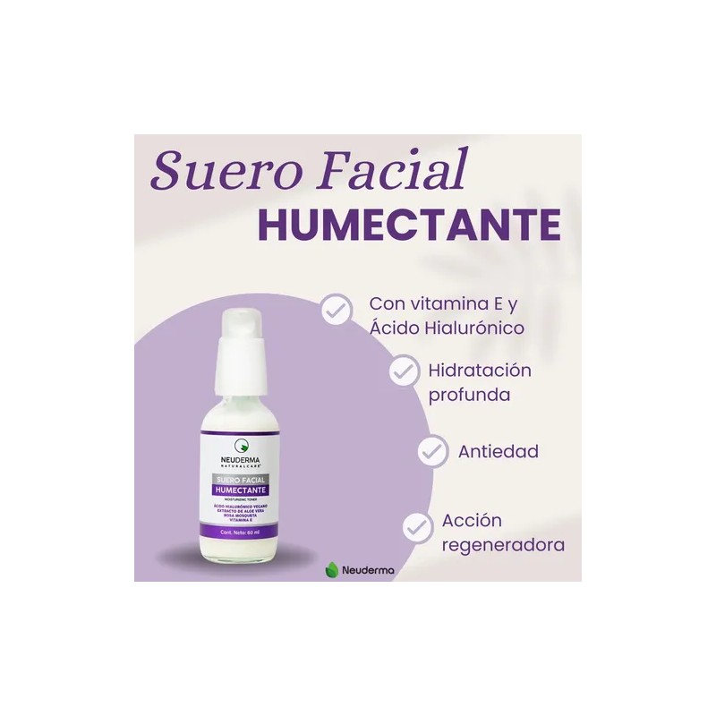 Suero Facial Humectante Vit E + Rosa Mosqueta + Jojoba