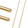 Glarks 2Pcs 5mm x 356mm Brass Straight Solid Round Rod