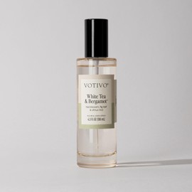 Votivo White Tea & Bergamot 4.3 oz Room & Linen Spray | Scented Air Freshener for Linens & Living Areas | Premium Long Lasting Fragrance