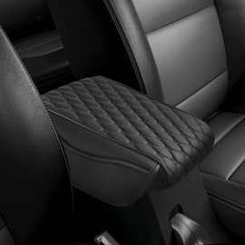 Car Armrest Cushion - Universal Car Armrest Pad, Leather Arm Rest for Car, Memory Foam Car Arm Rest Mat with Side Storage Bag for Most Vehicle,Truck, Car