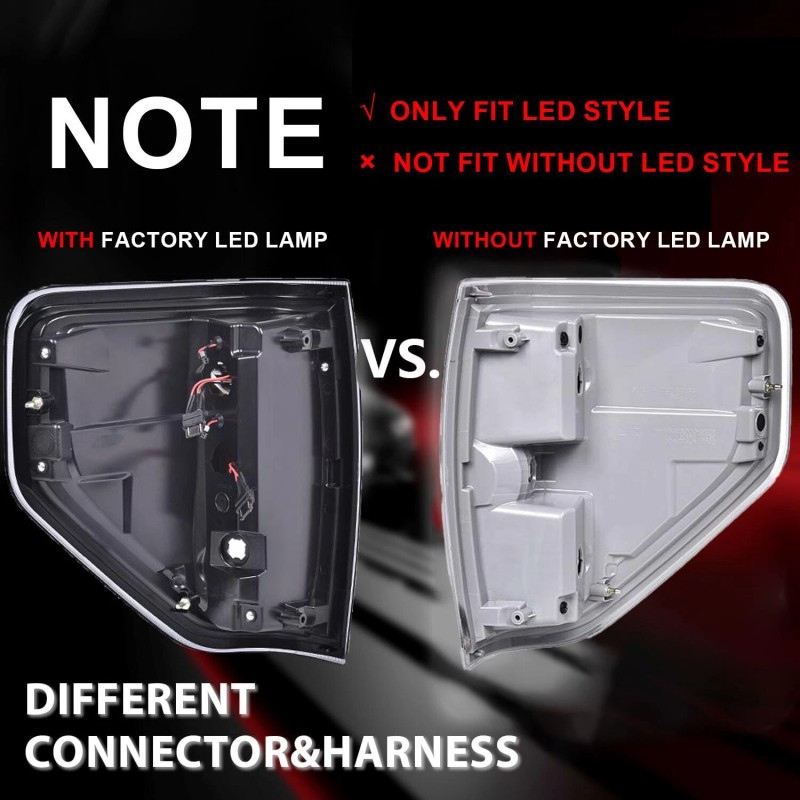 G-PLUS Fit For 2009-2014 Ford F-150 LED Tube Tail Lights